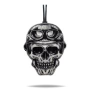 Арома подвеска Череп с мини-брелоком в черно-белом цвете (КОМПЛЕКТ)