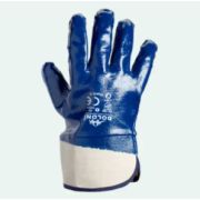 Перчатки Ladoni с обливом нитрил манжета-крага синие DOLONI