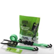 Ремень стяжной автовозный HITCH REGULAR 50мм STF 400DaN 3000кг 3м резин контр 750мм поворотн J-крюки