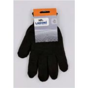 Перчатки Ladoni без ПВХ черные двойные зима DOLONI