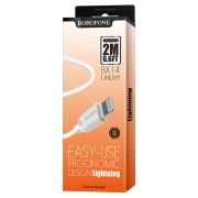 Кабель USB - Lightning 2м 2.4A белый LinkJet BOROFONE BX14