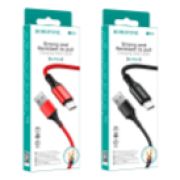 Кабель USB - micro USB /Android 1м 2.4A черный Ultra bright BOROFONE BX54