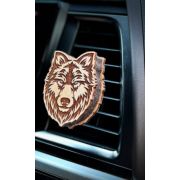 Ароматизатор в дефлектор Волк новый в коричнево-белом цвете