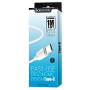Кабель USB - Type-C 1м 2.4A белый LinkJet BOROFONE BX14