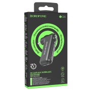 Адаптер-ресивер в магнитолу Bluetooth AUX черный 150мАч Jack 3.5мм BOROFONE BC35