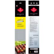 Набор шампуров больших никелир.сталь в zip-пакете 6шт*60см Forester