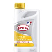Антифриз SINTEC OEM France Type-D -40 желтый G12+ (1л)