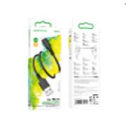 Кабель USB - micro USB /Android 1м 2.4A черный BOROFONE BX80