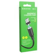 Кабель USB - MicroUSB магнитный 1м 2.4A черный Amiable BOROFONE BX41