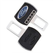 Заглушка ремня безопасности SW Черный/хром 90*55мм 2шт Ford SKYWAY