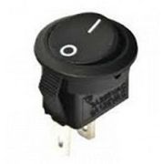 Клавиша 250V 3А круглая черная (2конт.) ON-OFF Nord YADA