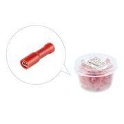 Клемма с изоляц. МАМА 2,8мм с полной изоляцией (под провод от 0,50 до 1,50мм кв, красная) (уп.50шт)