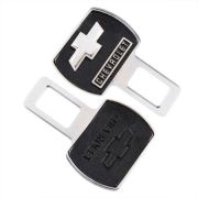 Заглушка ремня безопасности SW Черный/хром 90*55мм 2шт Chevrolet SKYWAY