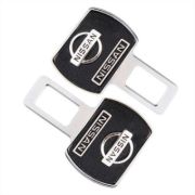 Заглушка ремня безопасности SW Черный/хром 90*55мм 2шт Nissan SKYWAY