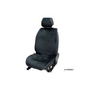 Накидки MAXIMAL LUX передние Алькантара Ромб черный/шов синий COOLPART JJ14