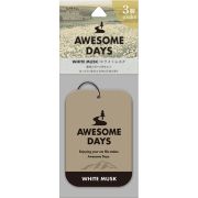 Ароматизатор подвесной Carall Awesome Days Plate White Musk прессованный картон (3шт) 3560