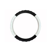 Оплетка MAXIMAL (кож.зам.) черный/белый Coolpart SC11