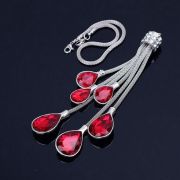 Подвеска на зеркало Капли (красные)