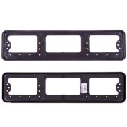 Рамка для номера без защелок черная без надписи 1шт