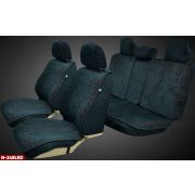 Накидки MAXIMAL LUX передние Велюр черный/шов красный COOLPART N25