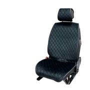 Накидки MAXIMAL LUX комплект Алькантара Ромб черный/шов черный COOLPART JJ09