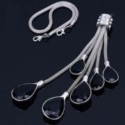 Подвеска на зеркало Капли (черные)