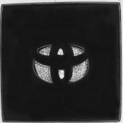 Наклейка логотип на руль со стразами Тойота