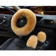 Набор из натуральной овчины длинный ворс (бежевый)