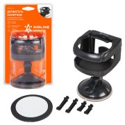 Держатель напитков на приборную панель/окно/дефлектор, черный AIRLINE (ACH-D-002)