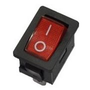 Клавиша 12V 15А Mini красная с подсветкой (3конт) ON-OFF Nord YADA