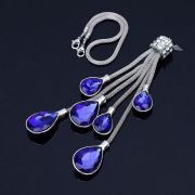 Подвеска на зеркало Капли (синие)