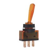 Тумблер 12V 20А однополюсный с желтой подсветкой (3конт) ON-OFF Nord YADA