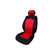 Чехлы MAXIMAL ROMB (5 мест) Сетка черный/шов красный CoolPart