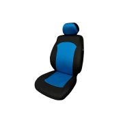 Чехлы MAXIMAL ROMB (5 мест) Сетка черный/шов синий CoolPart