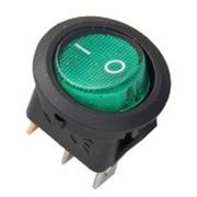 Клавиша 12V 20А круглая зеленая с подсветкой (3конт) ON-OFF Nord YADA