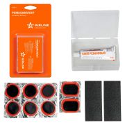 Ремкомплект для камер в кейсе (заплатки 25х25, н/ж бумага, клей-активатор) AIRLINE (ATRK-1)