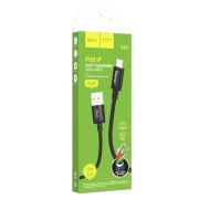 Дата-кабель Wind USB - Lightning 2.4А 1м черный HOCO X89