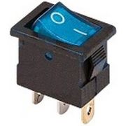 Клавиша 12V 15А Mini синяя с подсветкой (3конт) ON-OFF Nord YADA