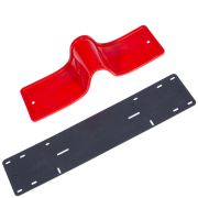 Рамка номерного знака силиконовая с адаптером красная DolleX