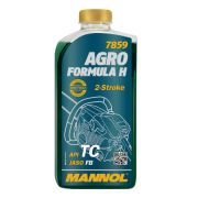 Масло моторное 2Т син. Mannol Agro Formula H (Agro for Husqvarna) 1л (TC;JASOFB) для с/х техники