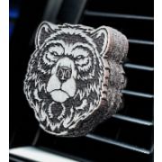 Ароматизатор в дефлектор Медведь Гризли в черном-белом цвете