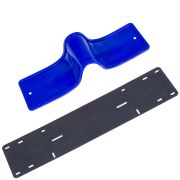 Рамка номерного знака силиконовая с адаптером синяя DolleX