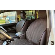 Накидки MAXIMAL комплект Эко-кожа Ромб бежевый/ бежевый кант COOLPART (JJ-47-BGBG)