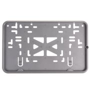 Рамка для номера пластм 290*170 под болт серая без надписи