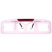 Рамка для номера подсветка с автостопом ПРЕМИУМ белая