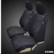 Накидки MAXIMAL LUX передние Велюр черный/шов бежевый COOLPART N25