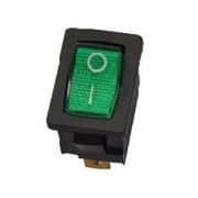 Клавиша 12V 15А Mini зеленая с подсветкой (3конт) ON-OFF Nord YADA