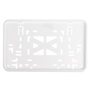 Рамка для номера пластм 290*170 под болт белая без надписи