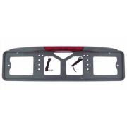 Рамка для номера подсветка с автостопом ПРЕМИУМ серая