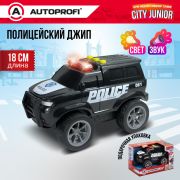 Машинка Полицейский джип CITY JUNIOR со световыми и звуковыми эффектами 18см Autoprofi